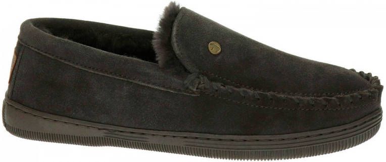 Warmbat Australia Grizzly suède pantoffels donkerbruin - Foto 4