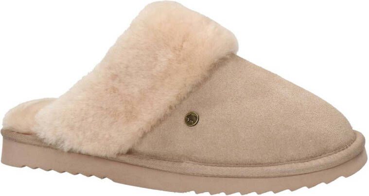 Warmbat Australia suede pantoffels beige