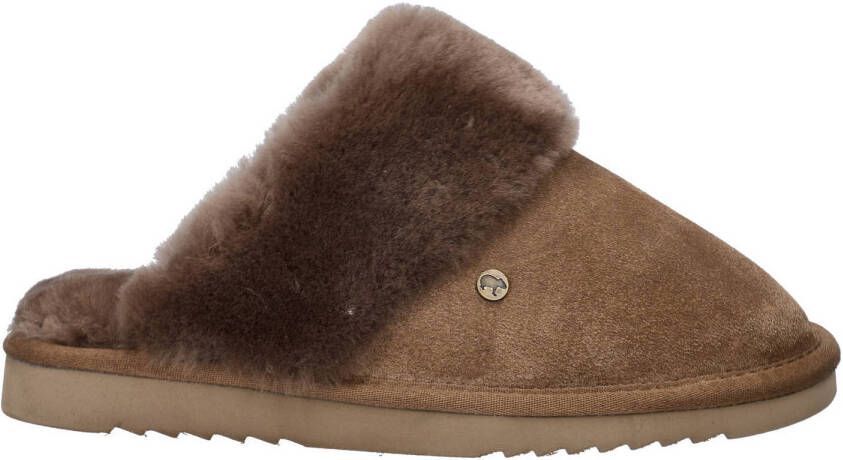 Warmbat Australia suède pantoffels bruin