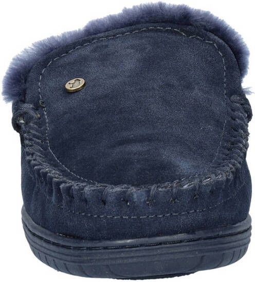 Warmbat Australia Grizzly suède pantoffels donkerblauw - Foto 2