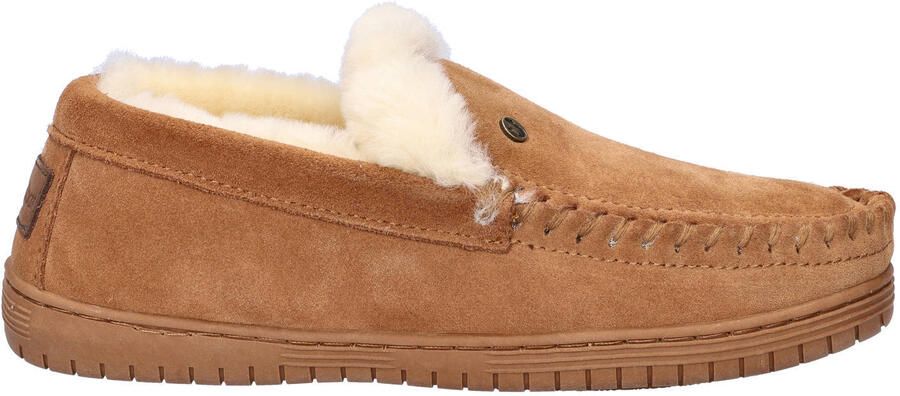 Warmbat Australia Grizzly suède pantoffels cognac