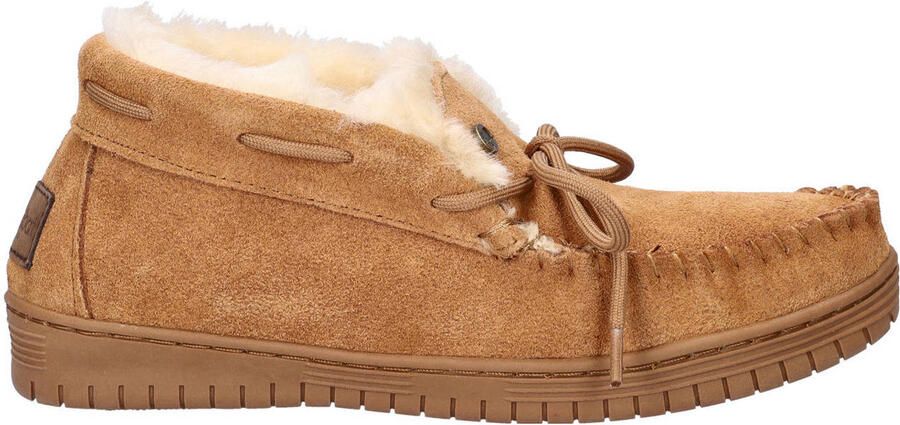 Warmbat Australia suède pantoffels cognac