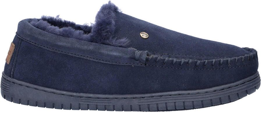 Warmbat Australia Grizzly suède pantoffels donkerblauw - Foto 2