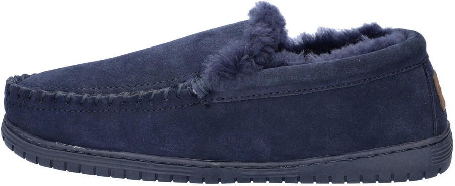 Warmbat Australia Grizzly suède pantoffels donkerblauw - Foto 3