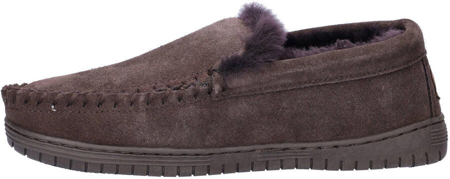 Warmbat Australia Grizzly suède pantoffels donkerbruin - Foto 3