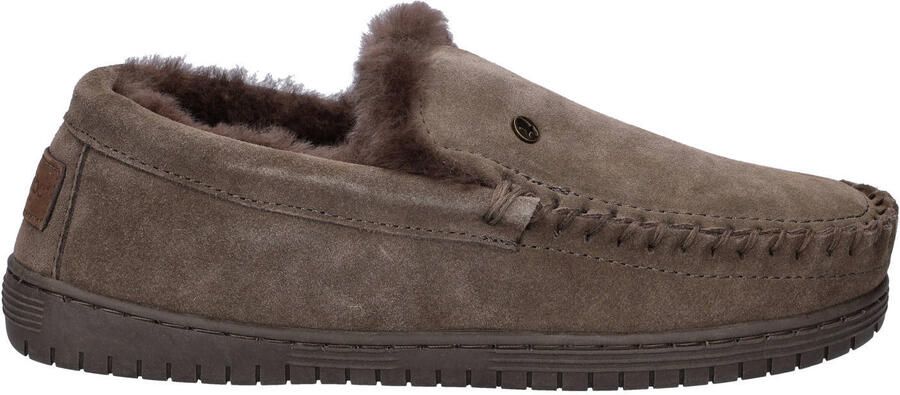 Warmbat Australia suède pantoffels donkerbruin