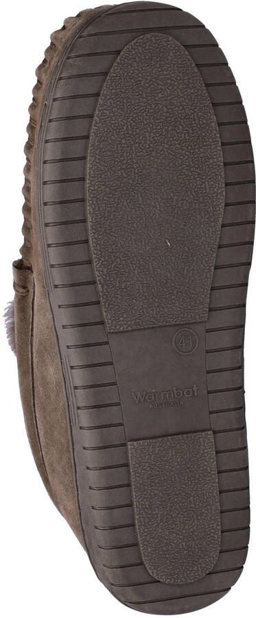 Warmbat Australia suède pantoffels donkerbruin - Foto 3