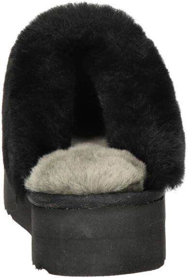Warmbat Flurry Suede Plateau Dames Sloffen Zwart Zwart - Foto 2