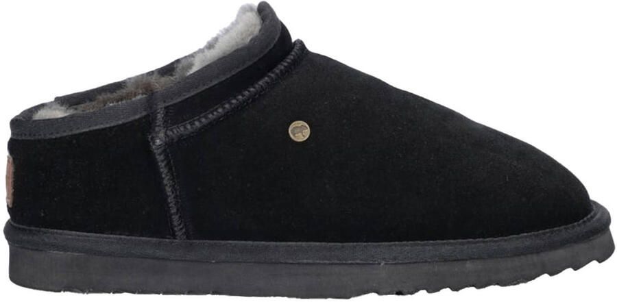 Warmbat Australia suède pantoffels zwart