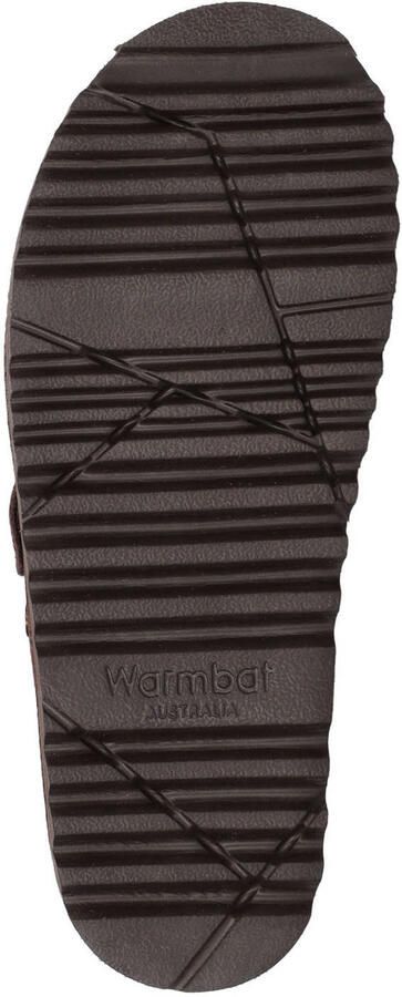 Warmbat Australia suède slippers met plateauzool bruin - Foto 2