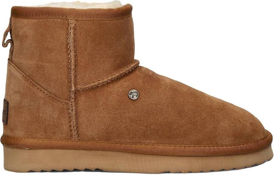 Warmbat Australia Wallaby gevoerde suède enkelboots cognac