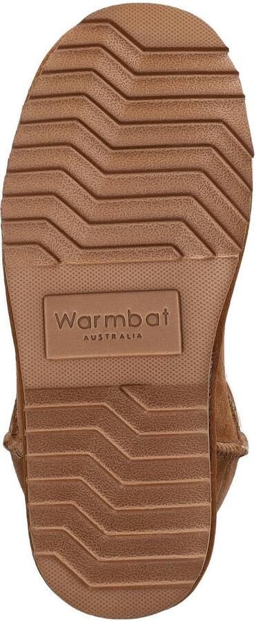 Warmbat Australia Wallaby gevoerde suède enkelboots cognac - Foto 3