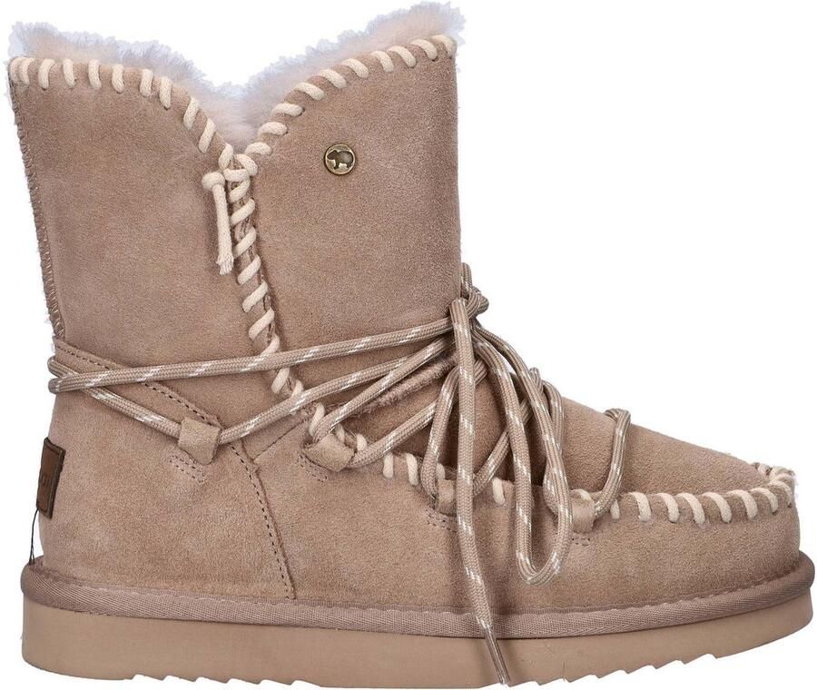 Warmbat Australia Waturra gevoerde suède enkelboots taupe