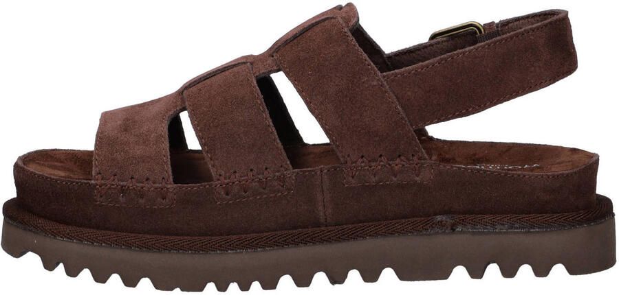 Warmbat Australia Wenlock suède sandalen met plateauzool bruin - Foto 3