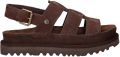 Warmbat Australia Wenlock suède sandalen met plateauzool bruin - Bruin