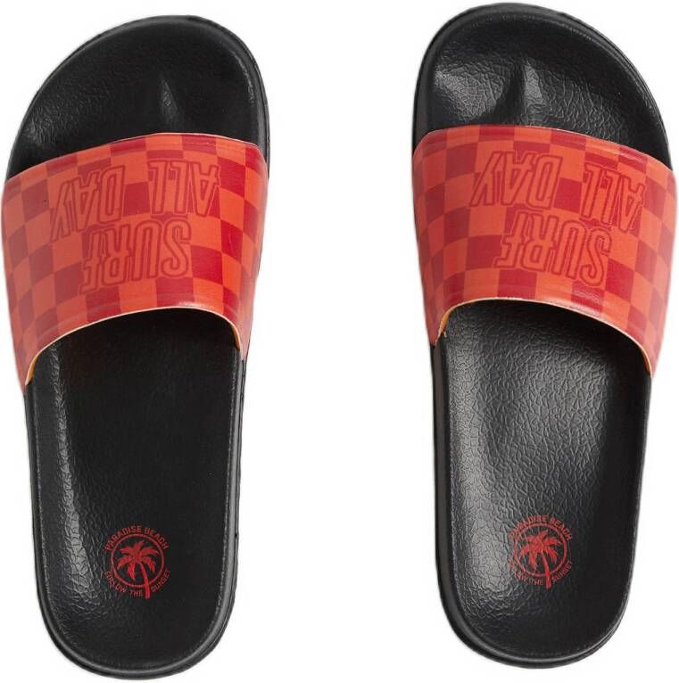 WE Fashion badslippers rood Rubber Ruit 34 35