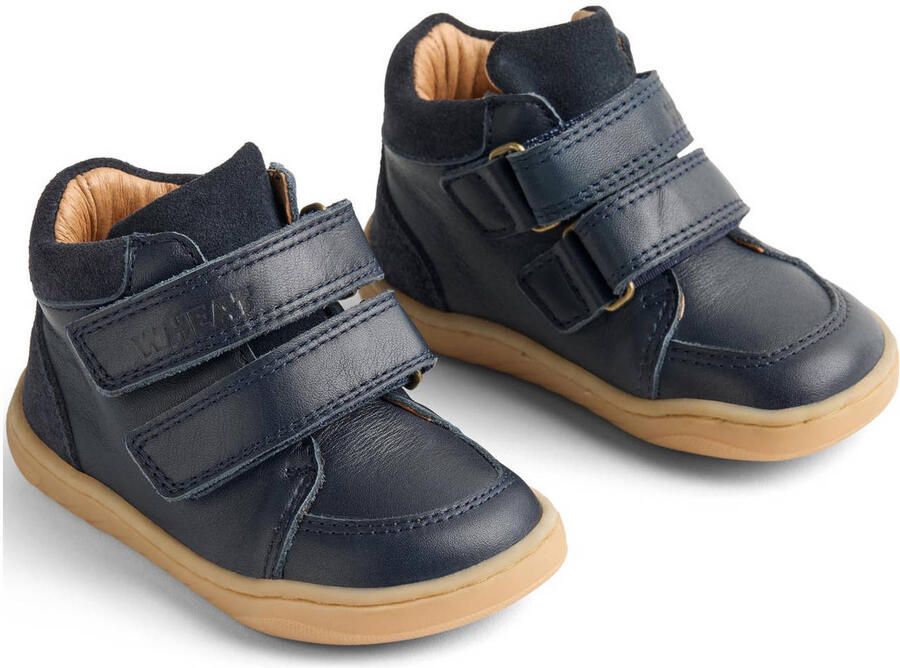 Wheat Barry leren sneakers donkerblauw