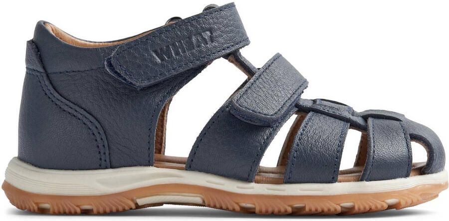 Wheat leren sandalen donkerblauw