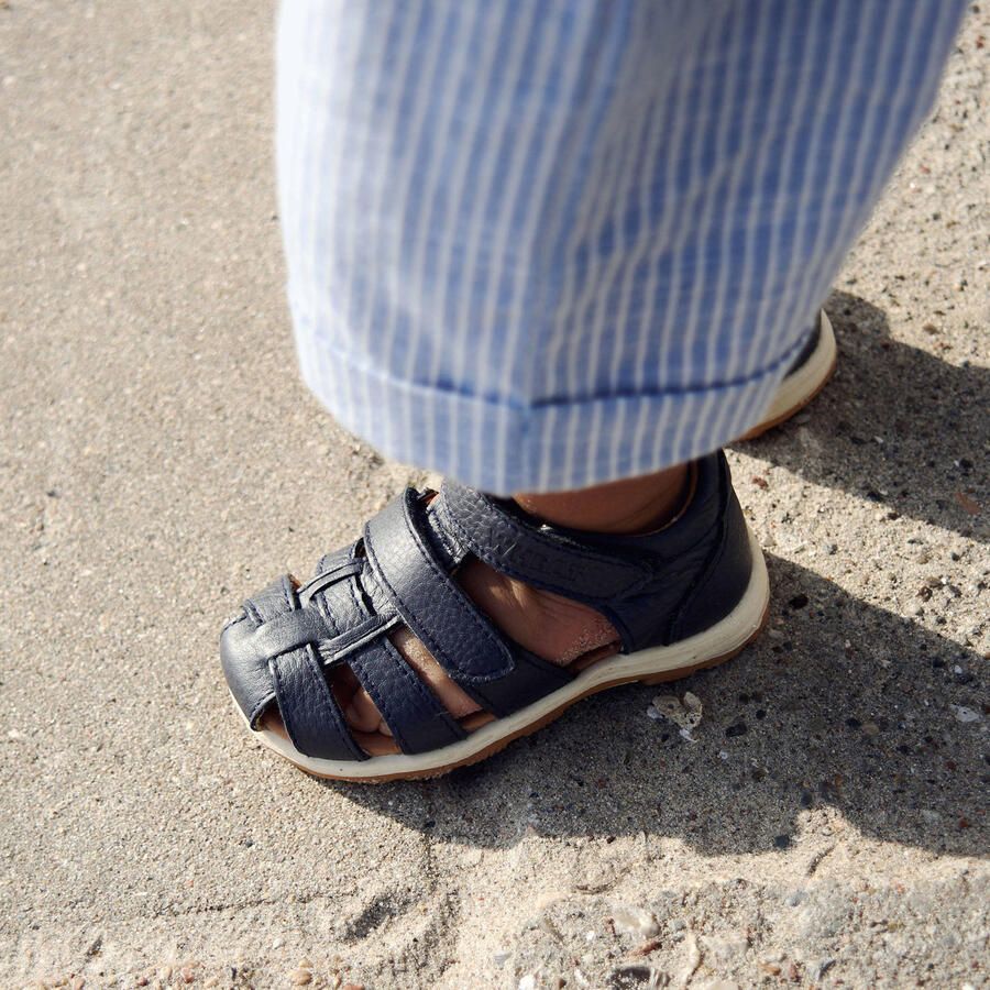 Wheat leren sandalen donkerblauw - Foto 2