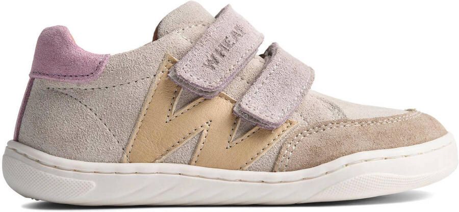 Wheat leren sneakers beige