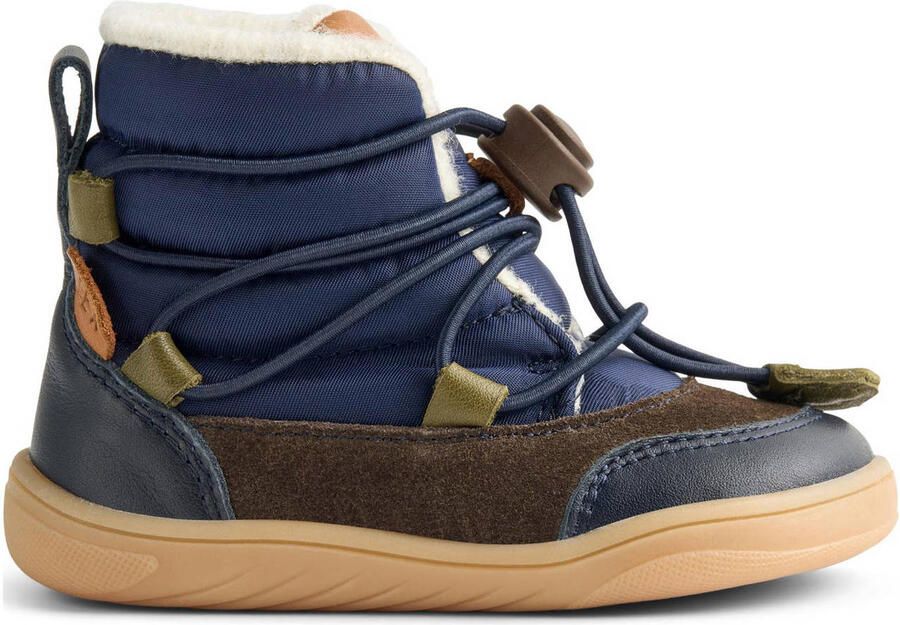 Wheat Milan Tex gevoerde enkelboots donkerblauw