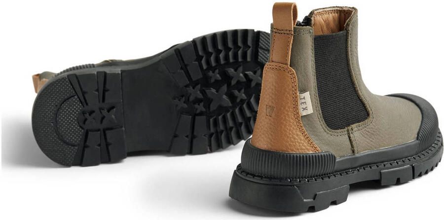 Wheat Saida Tex leren chelsea boots groen - Foto 3