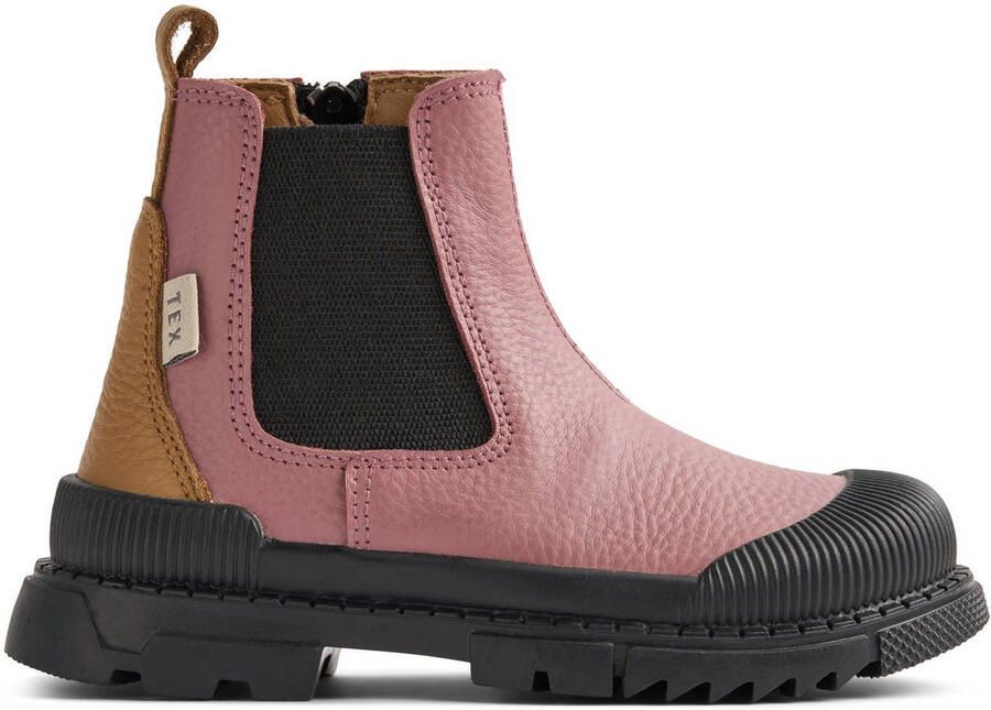 Wheat Saida Tex leren chelsea boots roze