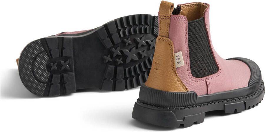 Wheat Saida Tex leren chelsea boots roze - Foto 3