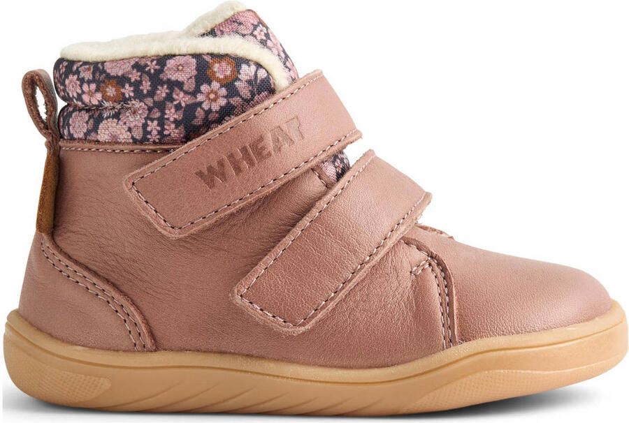 Wheat Sixan Tex gevoerde leren sneakers oudroze