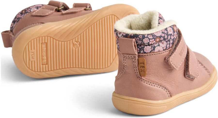 Wheat Sixan Tex gevoerde leren sneakers oudroze - Foto 3