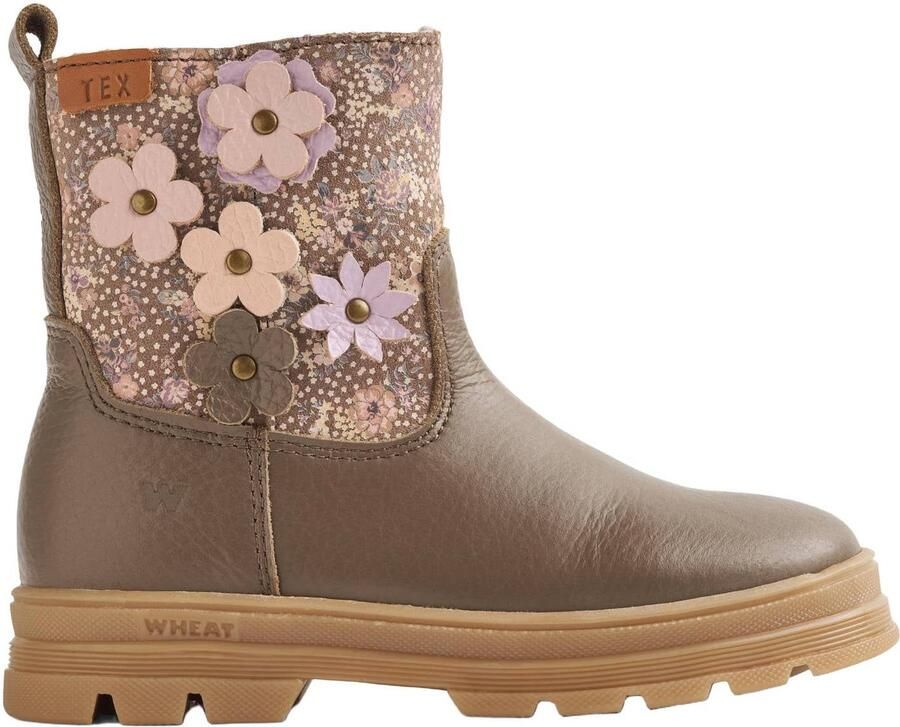 Wheat suède enkelboots met profielzool groen