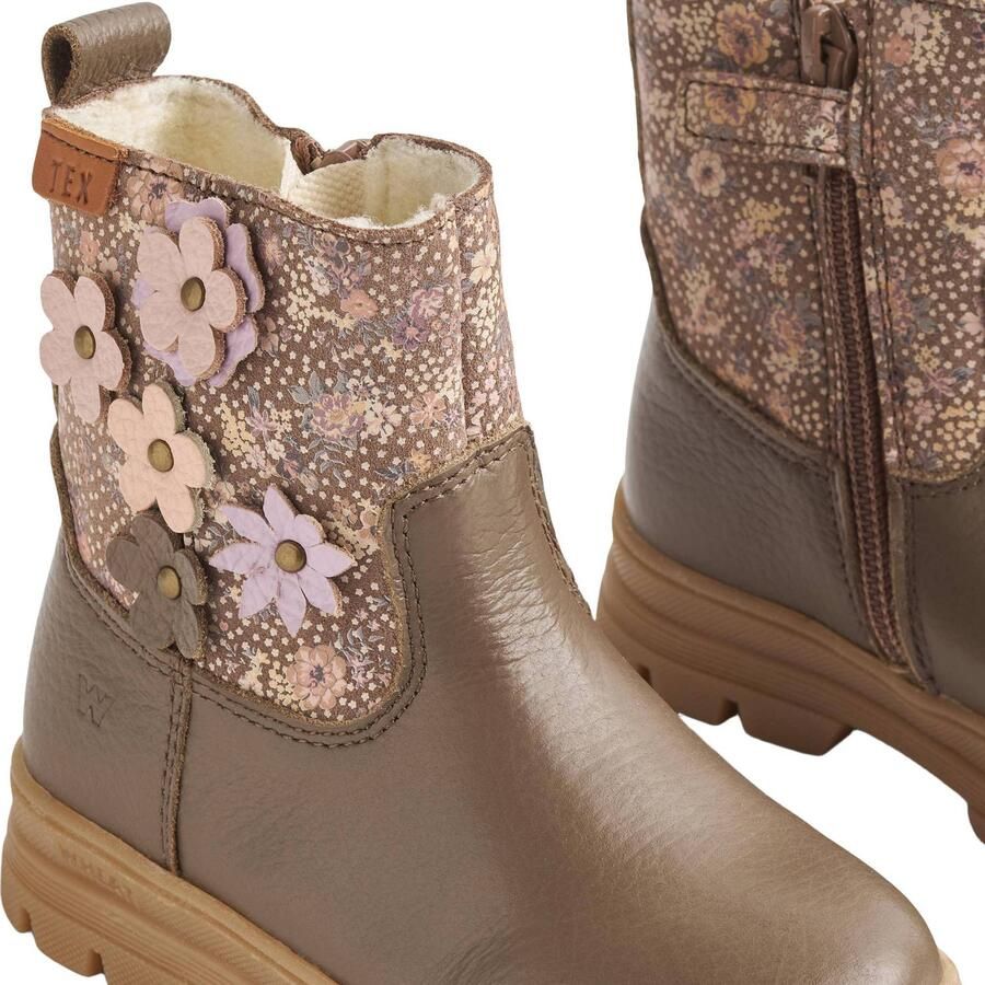 Wheat suède enkelboots met profielzool groen - Foto 2