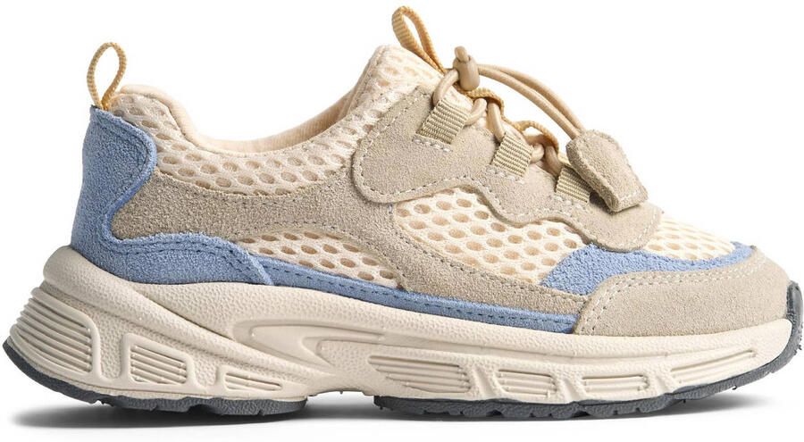 Wheat suède sneakers beige blauw