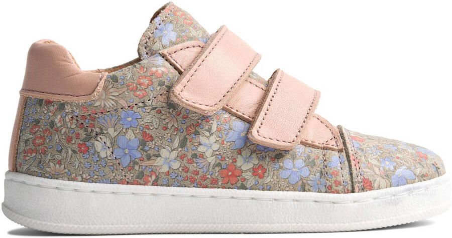 Wheat suède sneakers lichtroze blauw