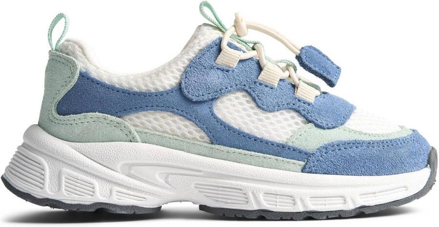 Wheat suède sneakers wit blauw