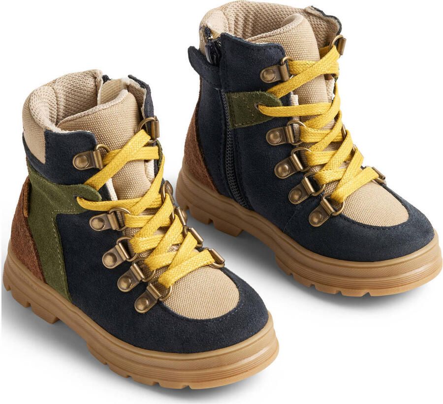 Wheat Toni Sport Tex suède veterboots donkerblauw