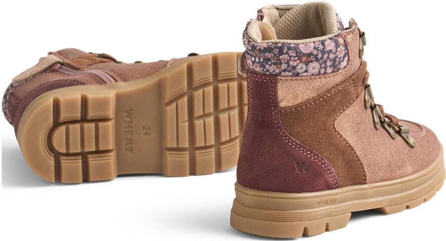 Wheat Toni Sport Tex suède veterboots roze cognac - Foto 3