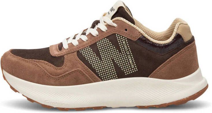 Woden Mathilde Runner suède sneakers bruin