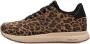 Woden Nicoline Leo suède sneakers panterprint bruin zwart - Thumbnail 1