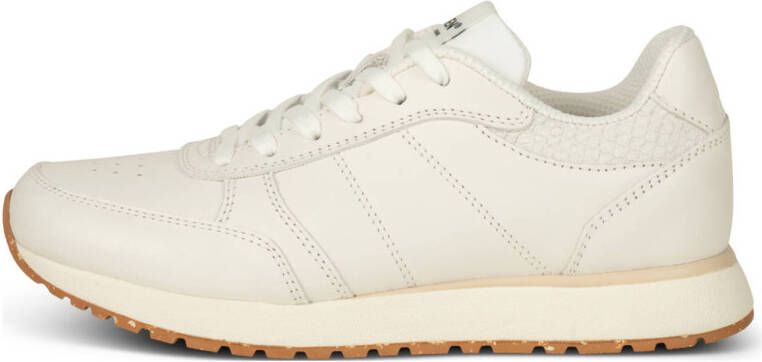 Woden Neutrale Leren Sneaker Fusion White Dames