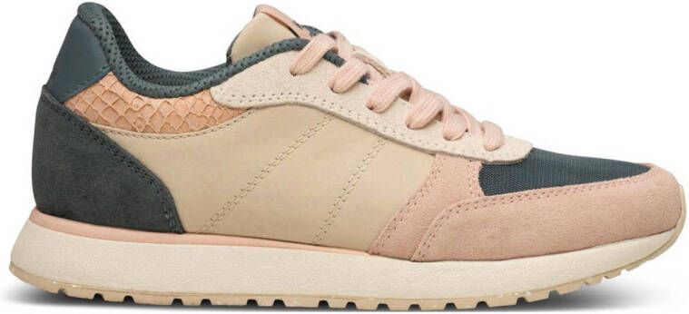 Woden Ronja suède sneakers beige groen