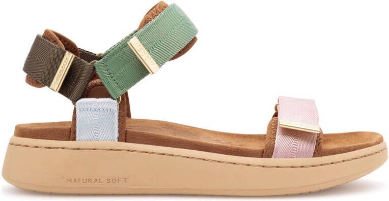 Woden sandalen roze groen