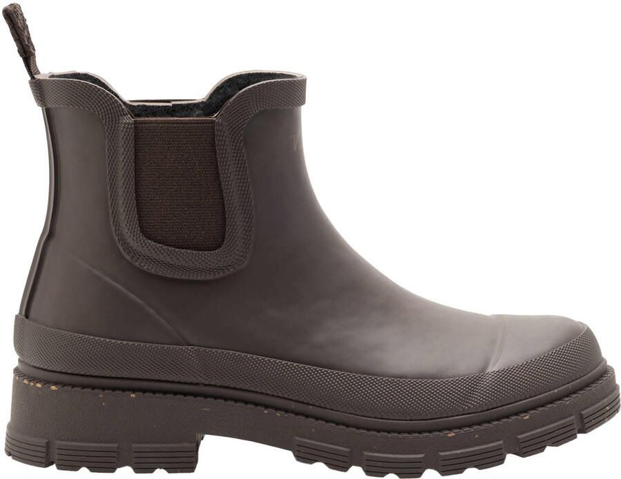 Woden Live warm waterproof regenlaarzen met profielzool grijsbruin