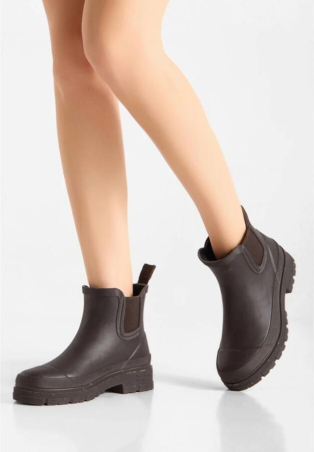 Woden Live warm waterproof regenlaarzen met profielzool bruin - Foto 2