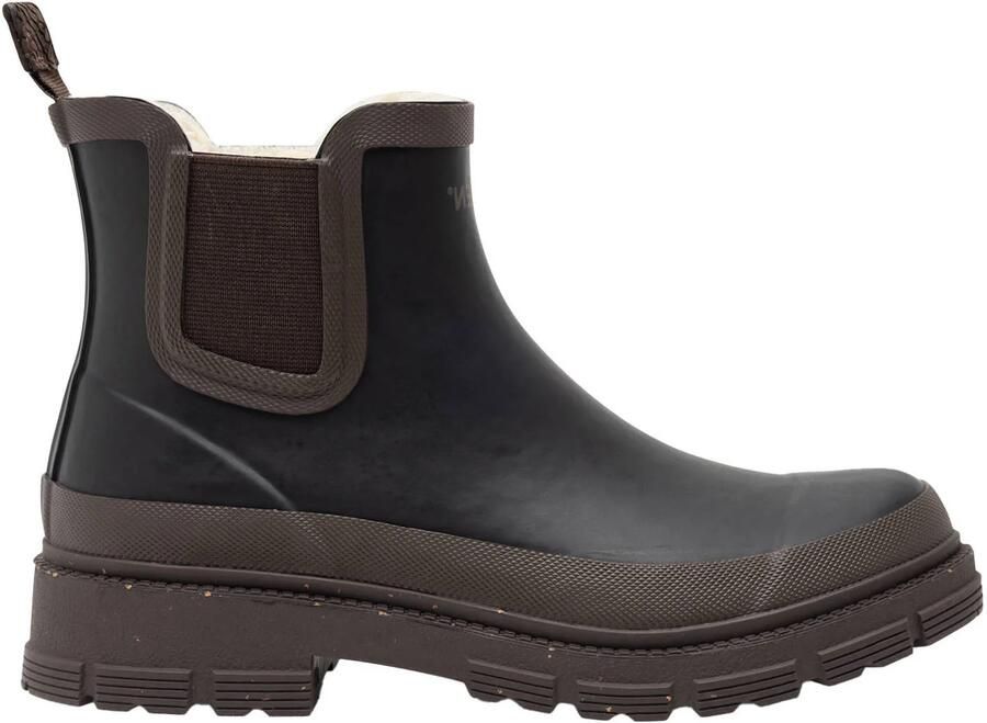 Woden live warm waterproof rubber regenlaarzen met profielzool bruin