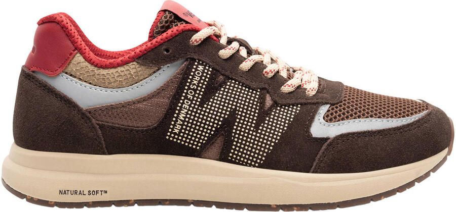 Woden Rigmor Open Mesh leren sneakers bruin
