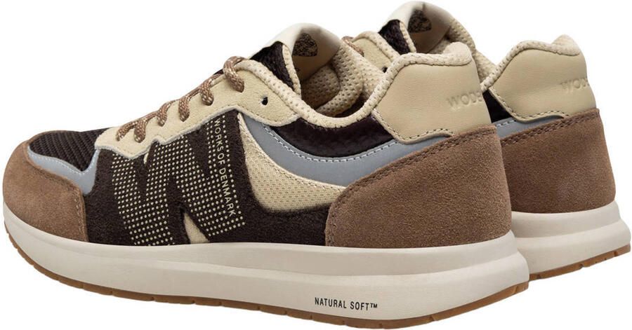 Woden Rigmor Open Mesh leren sneakers donkerbruin - Foto 3