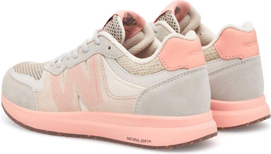 Woden Rigmor Open Mesh suède sneakers lichtroze - Foto 3