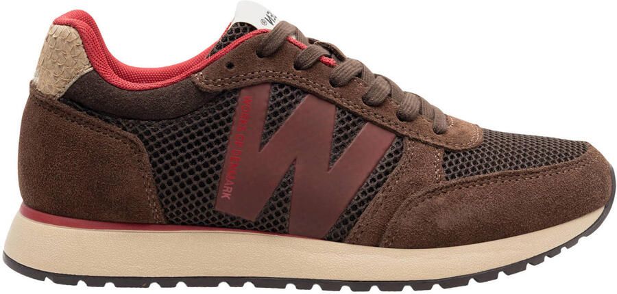 Woden Ronja Icon suède leren sneakers bruin