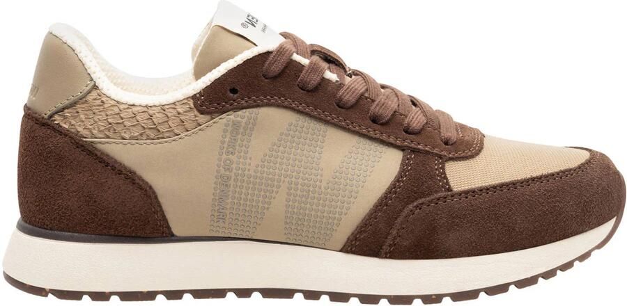 Woden Ronja leren sneakers bruin